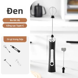 Máy Tạo Bọt Sữa Cầm Tay Sạc Điện 2 Trong 1 Máy Đánh Bọt Cà Phê Latte Cappuccino Máy Trộn Làm Bánh Dành Cho Barista Và Sử Dụng Tại Nhà