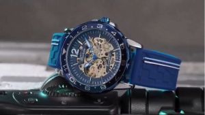 Jam Tangan Pria Belleda 9632 Rubber Automatic Anti Air Garansi Original