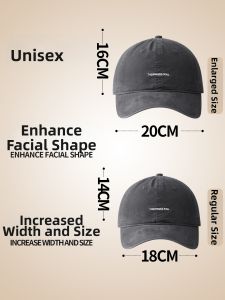 CKZUI | Oversized Head Fit Wide Brim Baseball Hat for Small Face Effect