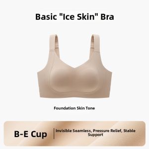 Light Pink Cooling Soft Support Bra Summer Lightweight