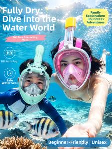 Voca-Joy | Children & Adults Underwater Breathing Dry Snorkel Mask Three-piece Set