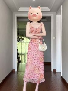 CHANGTONG | French Style Unique and Beautiful Floral Print Dress