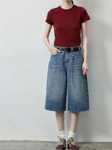 Toyouth | Quần Short Jeans Chân Rộng Mới Mùa Hè