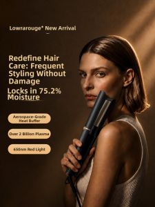 Lowra rouge | Moisture-locking Hair-protecting Negative Ion Red Light Multi-style Straightening and Curling Iron