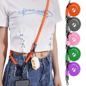120Cm Có Thể Điều Chỉnh dây điện thoại Phổ Trường Hợp Crossbody Vai Thẻ dây đeo cổ Clip Treo Chống-Mất Quyến Rũ có dây đeo cổ tay