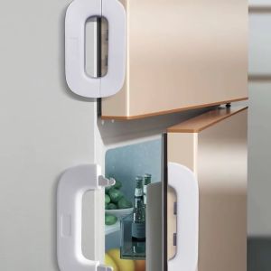 ตัวล็อคตู้เย็น สายล็อคตู้เย็น อเนกประสงค์ ป้องกันการหนีบ เพื่อความปลอดภัยสำหรับเด็ก สติ๊กเกอร์ไร้รอย ติดตั้งง่าย