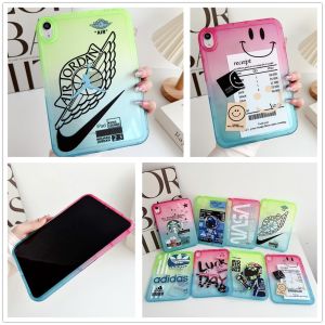 Samsuang Galaxy Tab A7 S6ไลต์ A8 A9 A9 + S7 S8 S9 S7 + S8 + S9 + S7 FE Plus 5G 8.0 "8.7" 10.4 "10.5" 11.0 "12.4" แท็บเล็ตเด็กน่ารักเคสฝาครอบแฟชั่นโปร่งใสกันกระแทกลายการ์ตูนแบรนด์เนมแฟชั่น