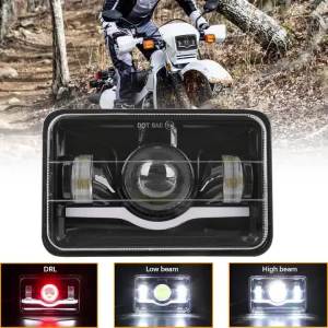 Projector 4"x6" LED Headlight H4656 H4651 LED Headlamp for Honda XR650L 1993-2013 XR250L XR650R XR400R High Low Beam & DRL