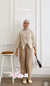 Haruka Outer Crop Wanita Atasan Crop Wanita Korean Style Terbaru