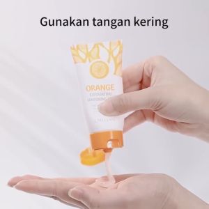 Bisa COD Gmeelan Orange Exfoliating Whitening Gel 100g Skincare Eksfoliasi Piling Peeling Mencerahkan Wajah