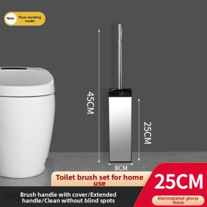 Luxury Freestanding and Wall-mounted Covered Toilet Brush Set Stainless Steel
