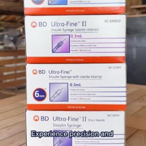 BD Ultra-Fine Insulin Syringe 0.5mL 31G x 6mm | Original U-100 Diabetic Supply Bundle of 20s