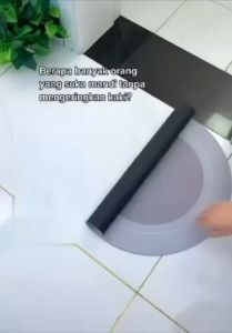 EV Keset Kaki Diatomite Serap Air  Karpet Alas Kamar Mandi Anti Slip  Anti Bakteri