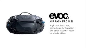 Evoc Hip Pack Pro 3 + 1.5L Hip Pack Hydration Bladder | Cycling Bags that Optimised for Back Ventilation | Multi Colour Options | Limited Time Promo