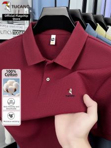 TUCANO | 100% Cotton Summer Red Mens Polo Shirt