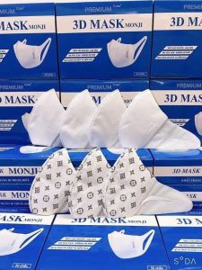 [Combo 2 Hộp 100 cái] Khẩu Trang 3D Monji Đeo Êm Tai Dày 3 Lớp Kháng Khuẩn