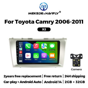 MEKEDE Wireless CarPlay Android Auto Car Radio For Toyota Camry 40 50 2006 2007 2008-2011 GPS Smart Intelligent Systems WIFI BT