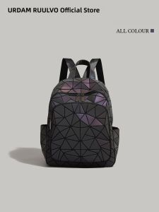 URCDN RDALVO | Laser Material Spacious Backpack for Girls Geometric Lattice Design