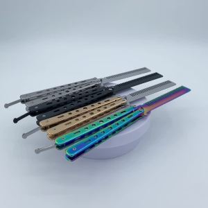 24.5cm Butterfly Folding Comb Portable Folding Comb Tool Butterfly Brushes Salon Tool
