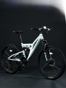 Shanghai Forever Brand Mountain Bike Soft Tail Double Shock Absorption Male and Female Students Adult 21 Speed Bicycle Off-Road Vehicle