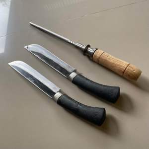 Paket 2pcs pisau sadap&daging plus 1asahan stik kristal kwalitas super joss