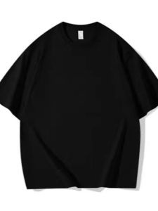 2024 Summer New Arrival American Retro Trendy Handsome Printed All-Matching Mens and Womens Ins Loose Heavy Weight Pure Cotton Short Sleeve