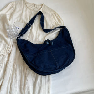 Thoải Mái Đã Giặt Được Denim Túi Đeo Chéo Bằng Vải Đơn Đeo Vai Dành Cho Học Sinh Lớp Phong Cách Hàn Quốc Ba Lô Túi Đeo Giải Trí Dành Cho Nữ