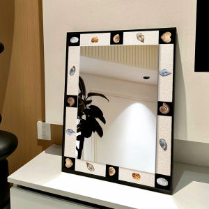 YASISHA | Space Enhancing Wall Hanging Mirror for Shops with Decorative Seashell Design