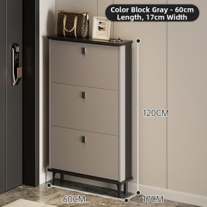 Slim Flip-door Shoe Cabinet Large Capacity Modern Luxurious