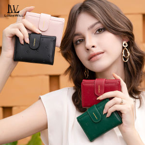 LouisWill กระเป๋าเงินของผู้หญิงกระเป๋าเงินแฟชั่นเรียบง่ายกระเป๋าเงินแบบปั๊มรอยพิมพ์กระเป๋าใส่เงินจุได้เยอะกระเป๋าใส่เงินกระเป๋าสตางค์สั้นของผู้หญิงลายนูนกระเป๋าสตางค์ผู้หญิงกระเป๋าเก็บบัตรเก๋ไก๋กระเป๋าใส่เงิน