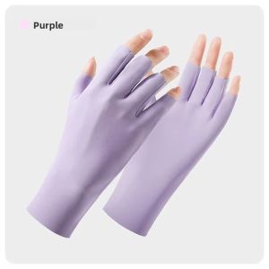 UV Protection Thin Ice Silk Ladies Driving Gloves with Touch Screen Function