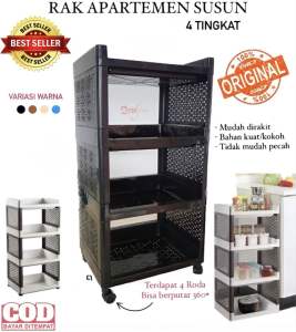 ( BISA COD ) PROMO RAK YOYO 4 SUSUN / RAK APARTEMEN SUSUN 4 TINGKAT / RAK PENYIMPANAN SERBAGUNA / RAK SUSUN / LEMARI PAKAIAN / TEMPAT BUMBU / KOTAK PENYIMPANAN / LEMARI SUSUN / RAK PENYIMPANAN SUSUN DAPUR DAN AKSESORIS/ RAK PORTABLE