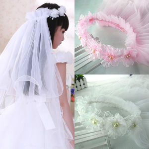 Bando Veil Pengapit Mahkota Bunga Hijab Anak