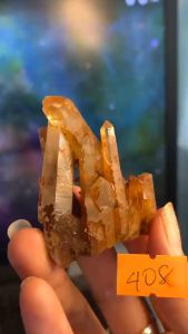 Viên đá Thạch Anh pha lê Lemurian tán sắc tinh thể trong suốt thông đèn thiên nhiên năng lượng cao sang chảnh quý tộc