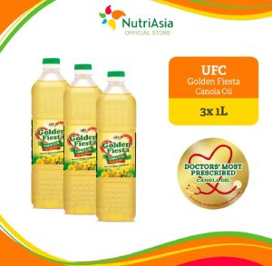 UFC Golden Fiesta Canola Oil 1liter x 3bottle