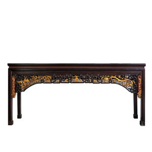 Traditional Chinese Style Antique Solid Wood Carved Side Table