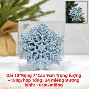 Phụ Kiện Trang Trí Cây Giáng Sinh Hình Bông Tuyết Lấp Lánh Bằng Nhựa