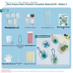 Graduation Gift DIY Crystal Epoxy Kit Dry Flower Coaster Pendant Craft Set