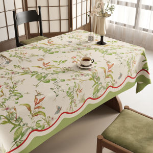 ovzf | Cotton Linen Tablecloth Water Resistant Oil Resistant High End Heat Resistant