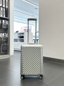 High-End Aluminum Alloy Leather Luggage 20 Inch Check-In Suitcase Universal Wheel Pull Rod for Men And Women Travel Suitcase