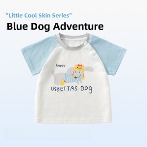 Beipesi 7A Antibacterial Pure Cotton Short Sleeve T-Shirt Cool Feeling Summer Top for Boys And Girls Baby Breathable Casual Wear