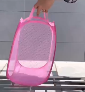 【PH-DIAMOND】Mesh Fabric Foldable Dirty Clothes Washing Laundry Basket