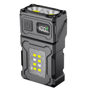 COB SMD Hat Clip Light USB Charging Pocket Emergency Lantern 1200mAh Powerful Mini Torch Power Display for Night Running