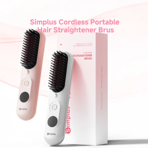 【NEW】Simplus Cordless Portable Hair Straightener Brush 20 Million Negative Ions 6 Speeds 20s Heating Constant Temperature Hair Care Curly and Straight Styling Large Dynamic Digital Display
