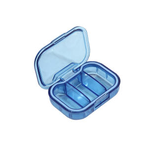 Portable Mini Medicine Pills Box 3 Compartment Drug Storage Box Pills Dispenser Pill Organizer Transparent Small Container