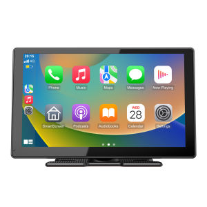 ESSGOO 9 Inch Portable Carplay Car DVR Dual Lens Wireless Carplay & Android Auto Monitor GPS Navigation Video Recorder