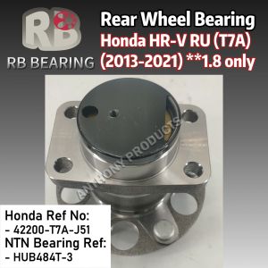 Honda HR-V RU HRV T7A (2013-2021)**1.8 Only Rear Wheel Hub Bearing Left / Right ( 42200-T7A-J51 / HUB484T-3 )