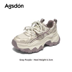 Agsdon | Thick Sole Dad Shoes for Women Summer Breathable Net Upper Elevating Versatile Comfortable Casual Shoes