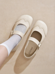 Josiny | Vintage Low Cut Mary Jane Shoes Brogue Pattern