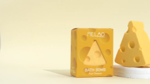 Bola garam mandian🧀奶酪芝士浴盐球80g Bath bomb泡澡香氛精油SPA泡泡浴球80g